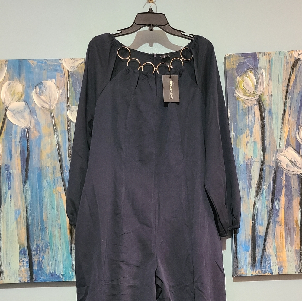 XPLUSWear Jump Suit, XL/14-16, Black